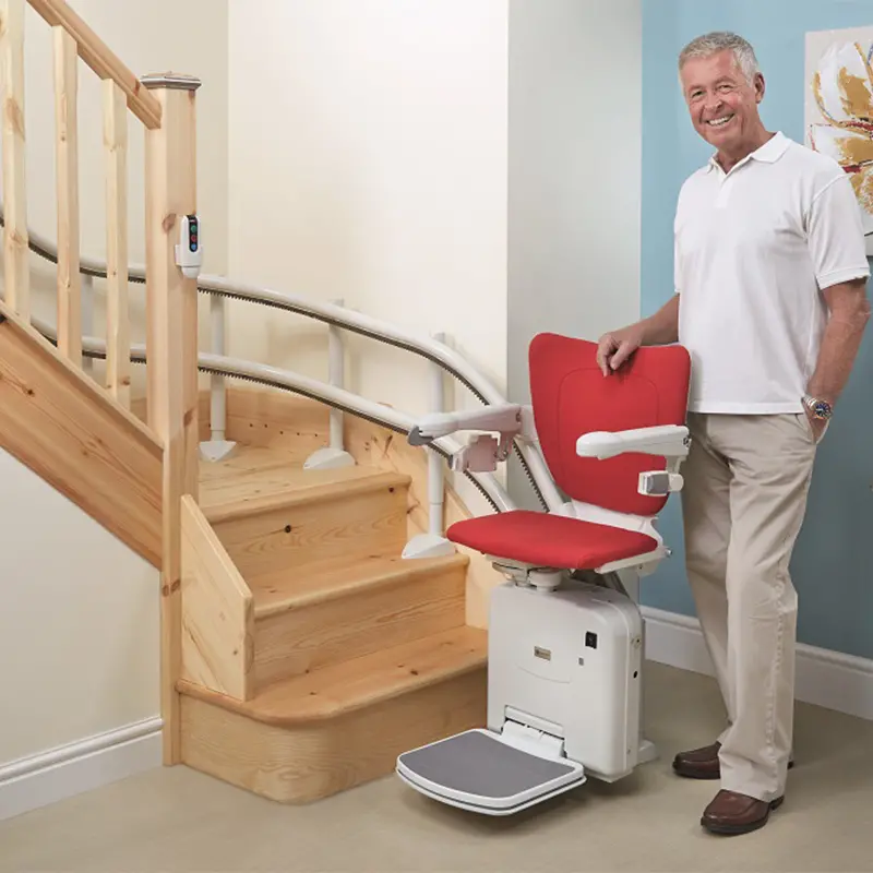 2000 stair lift style seat cherry red light gray handicare.jpg