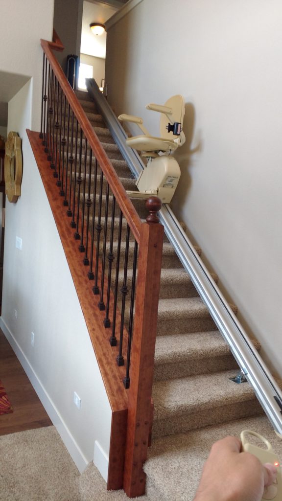 Stairlift midway up stairs